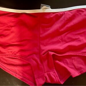 Nike Red and White Athletic Swim Shorts